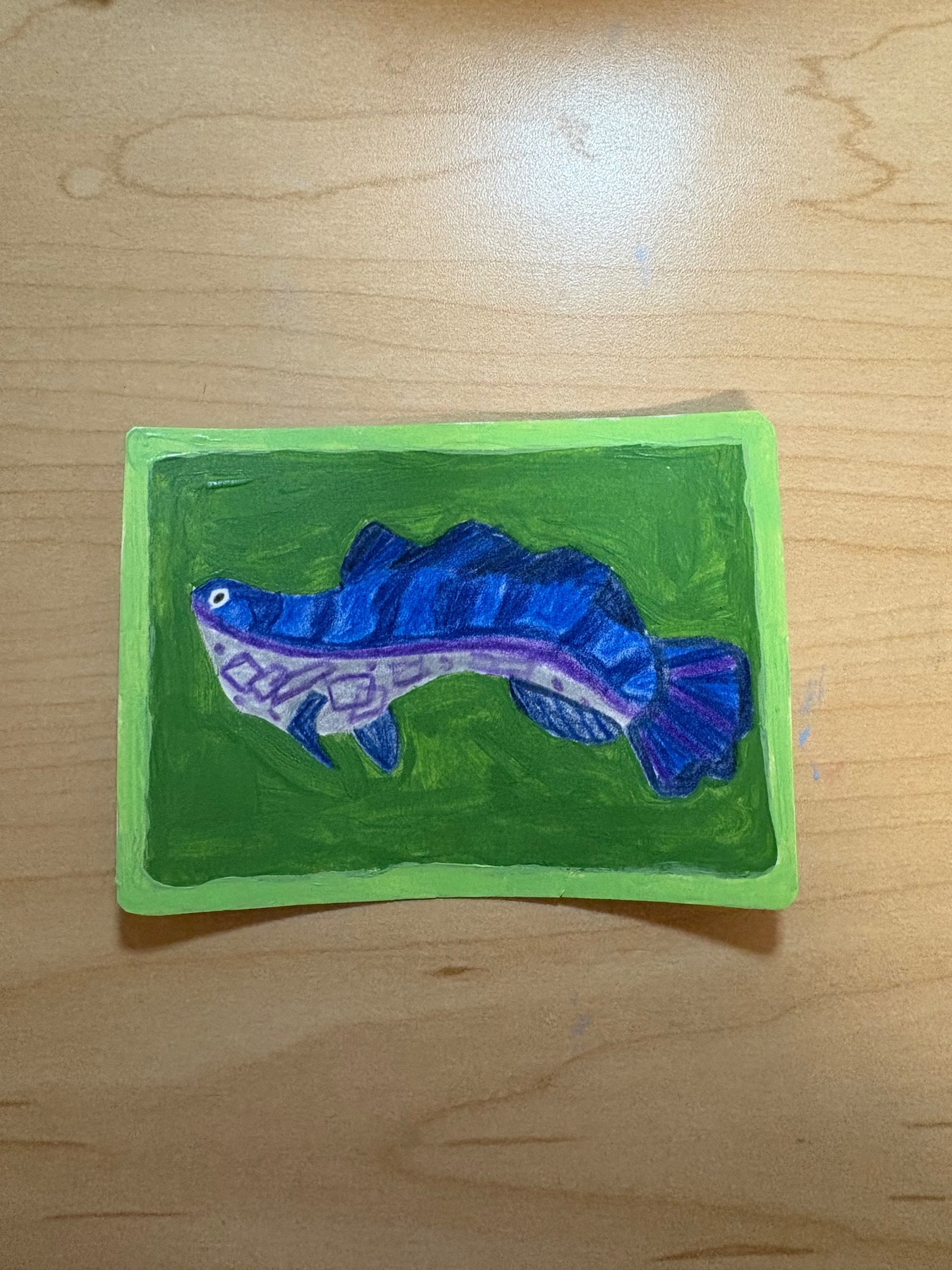 Serpent fish aceo art card