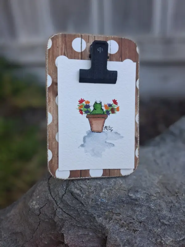 Cat or Flower? aceo art card
