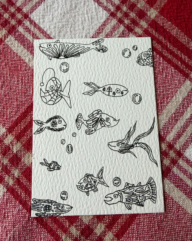 Fishy Fishy 2 aceo art card