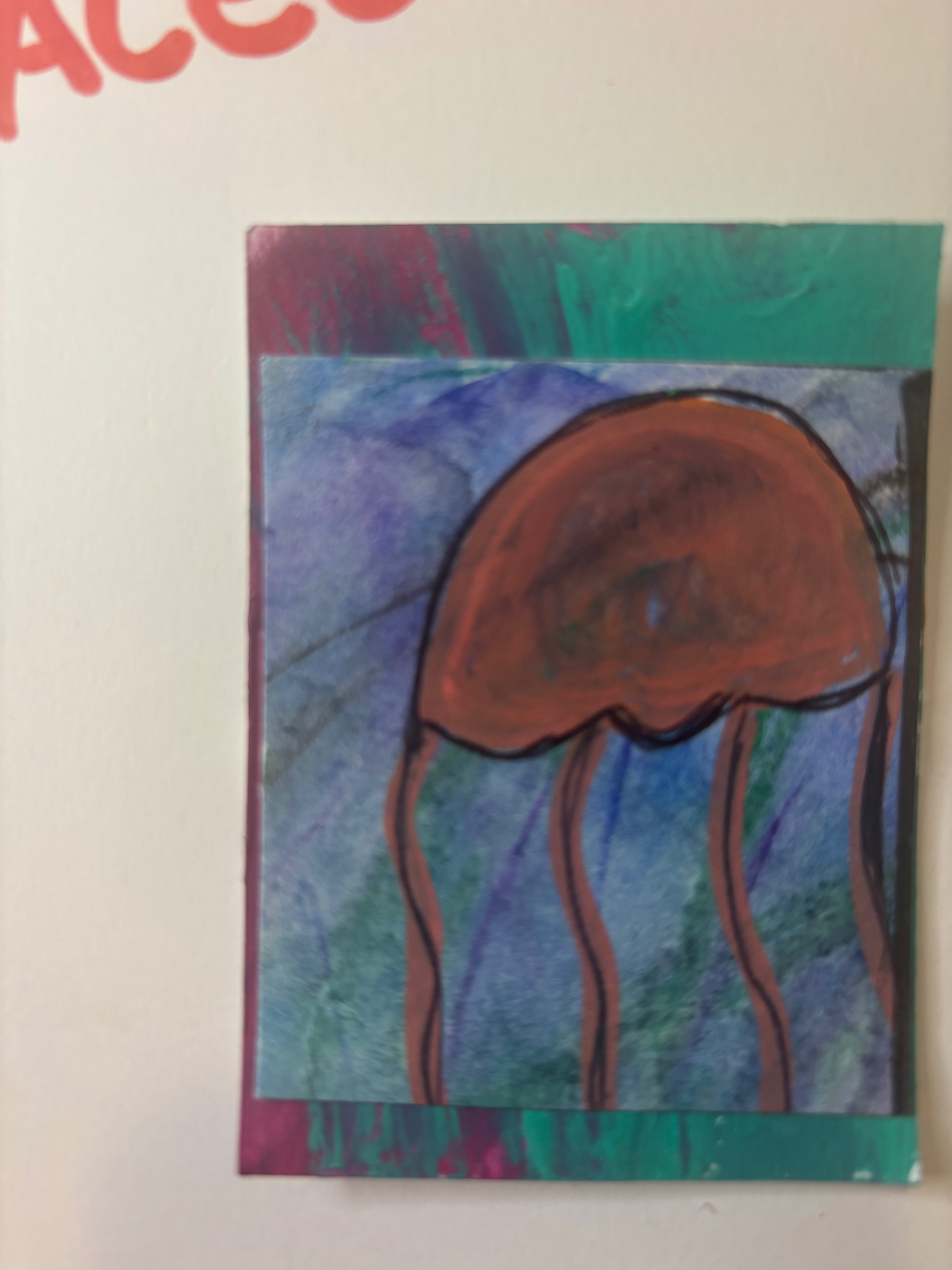 Jelly fish #7 aceo art card