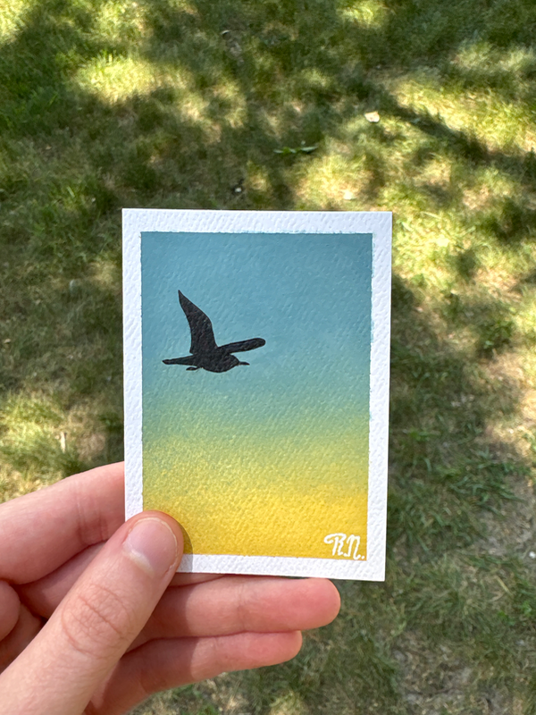 Twilight Fly aceo art card