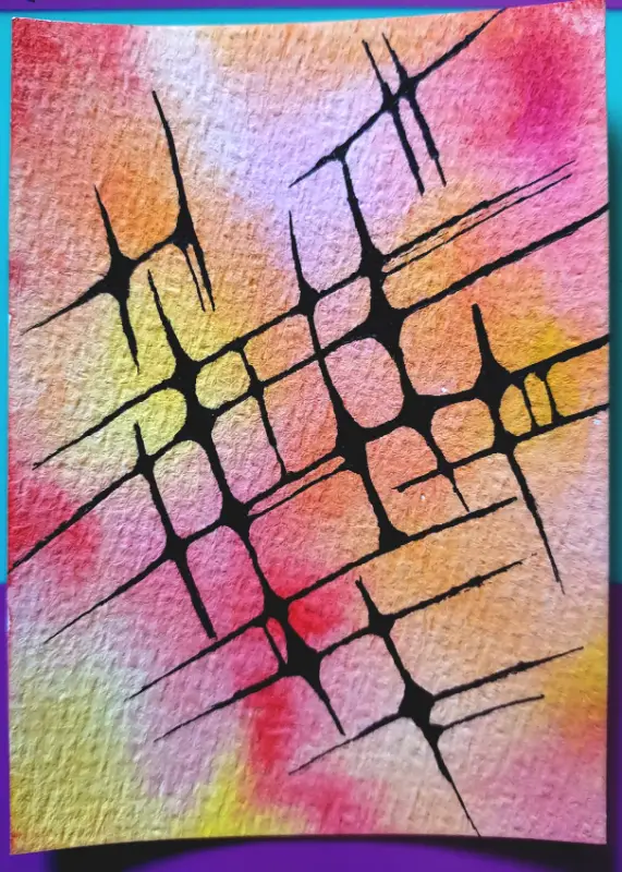 Scratchy aceo art card