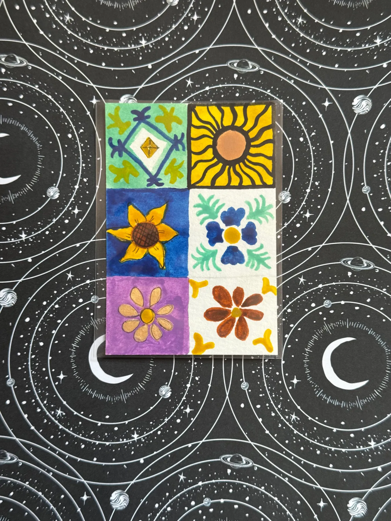 Tiles #1 aceo art card