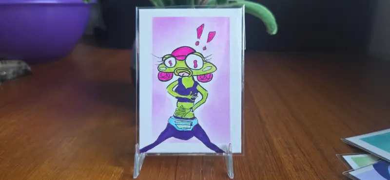 Ava the Frog aceo art card
