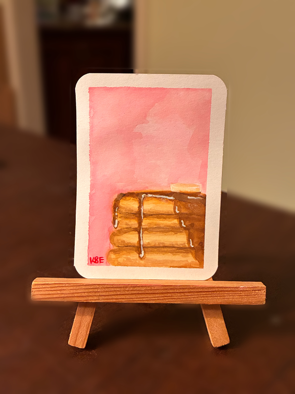 Pancakes aceo art card