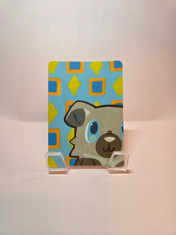 Peeking Pokémon #9: Rockruff aceo art card