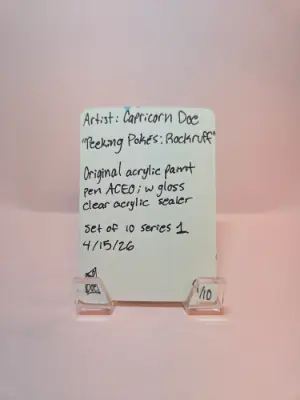 Peeking Pokémon #9: Rockruff aceo art card thumbnail 2