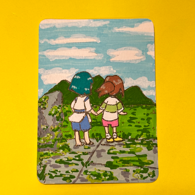 Don’t look Back aceo art card thumbnail 2
