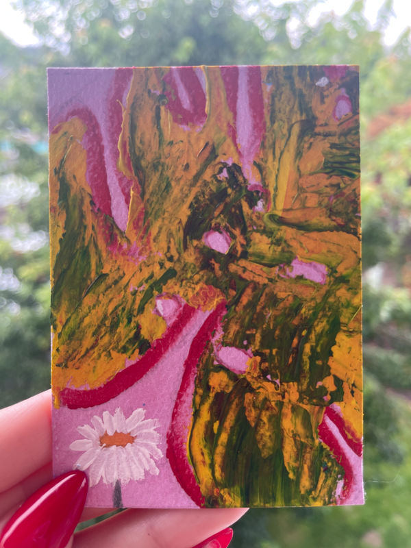 Where Daisies Wander || No. 7 aceo art card