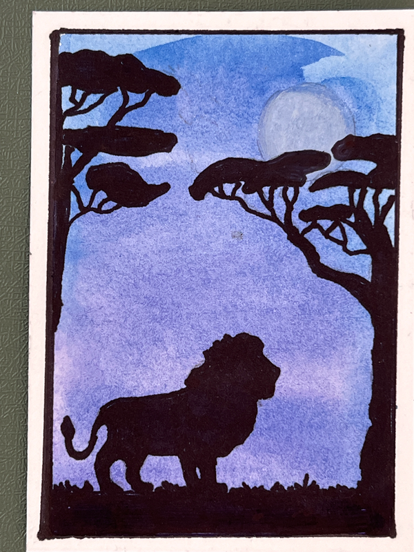 Roaring In The Dark aceo art card