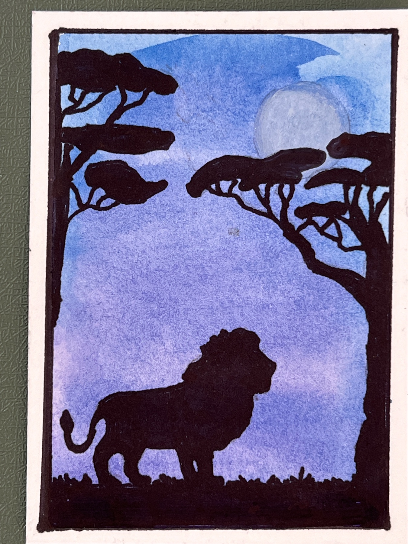 Roaring In The Dark aceo art card
