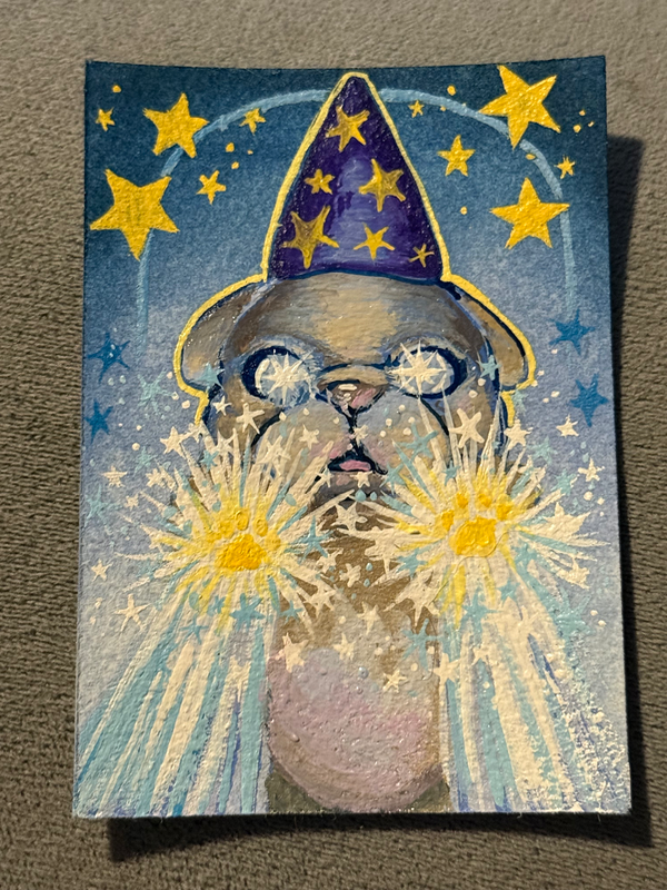 wizard pibble aceo art card
