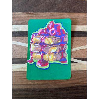 Strawberry French Toast aceo art card thumbnail 1