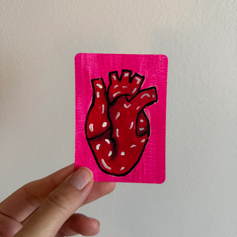 Original Anatomical Heart ACEO | Heartstrings #7/9 aceo art card