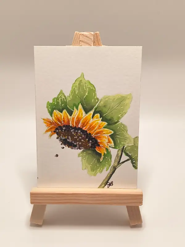 Sunflower 002 aceo art card
