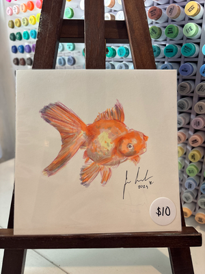 “Swimming Fish” aceo art card thumbnail 1