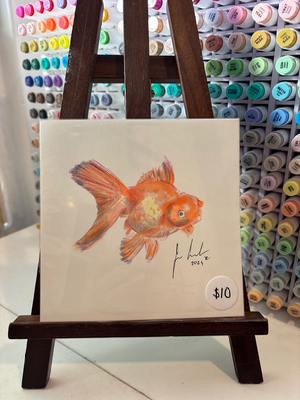 “Swimming Fish” aceo art card thumbnail 2