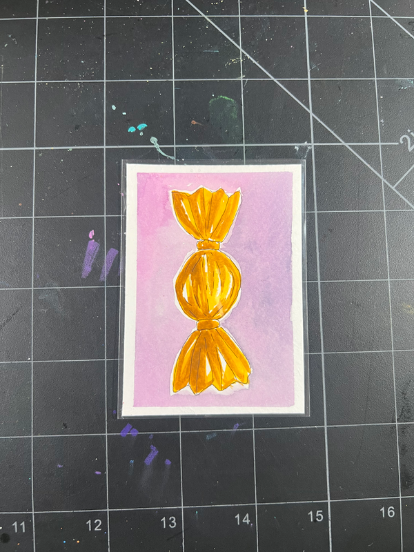 Gold Hard Candy aceo art card
