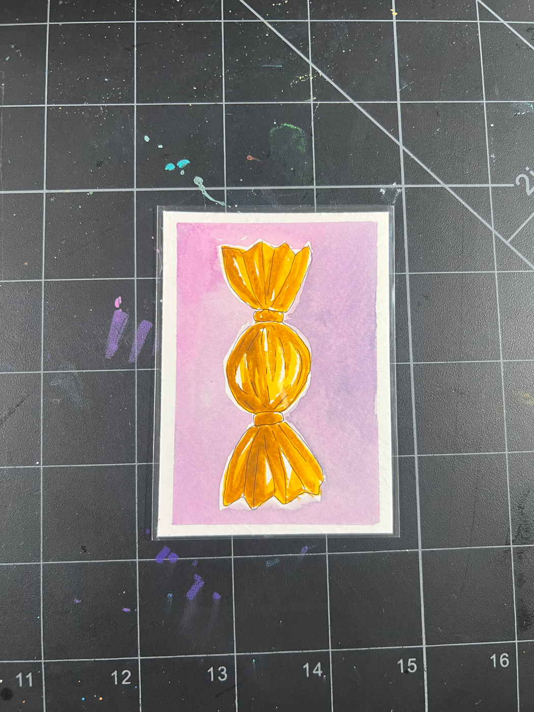 Gold Hard Candy aceo art card