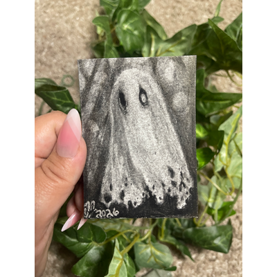 Ghost ACEO aceo art card thumbnail 1