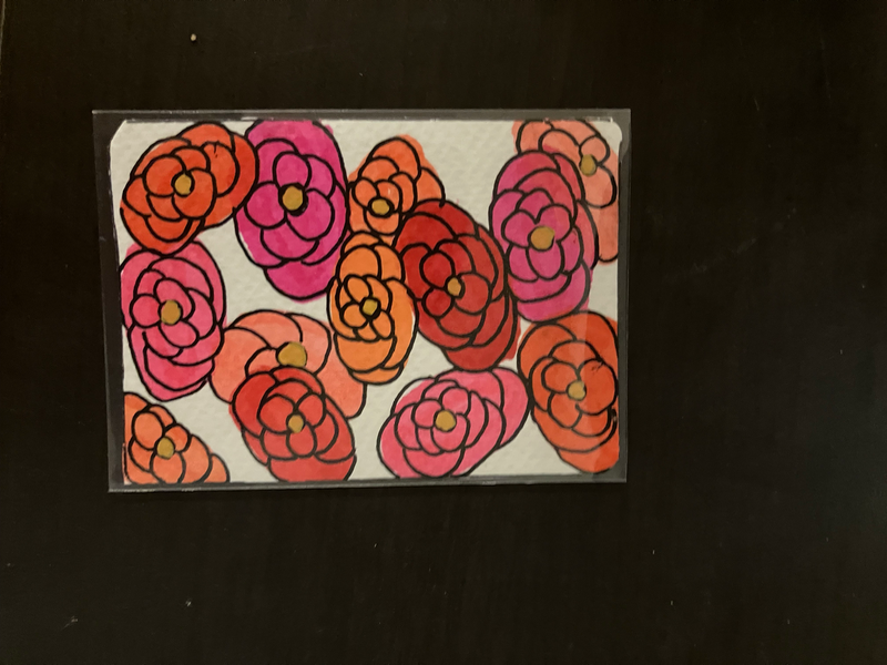 Flowers # 6 aceo art card