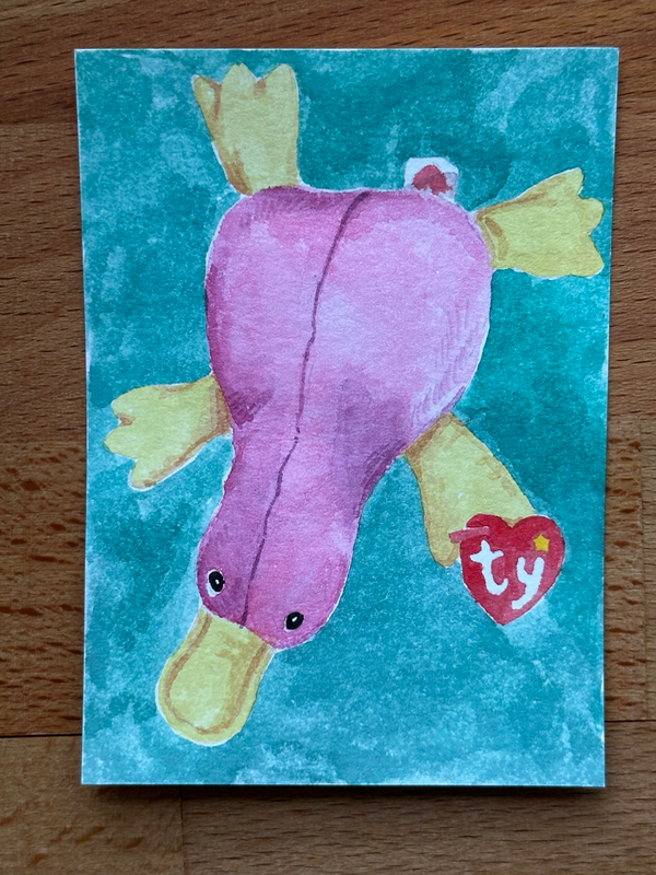 Patti the Platypus aceo art card