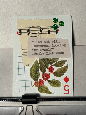 Rainy Day #10 by Mazerzine cherry Emily Dickinson quote aceo art card thumbnail 1