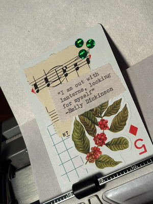Rainy Day #10 by Mazerzine cherry Emily Dickinson quote aceo art card thumbnail 2