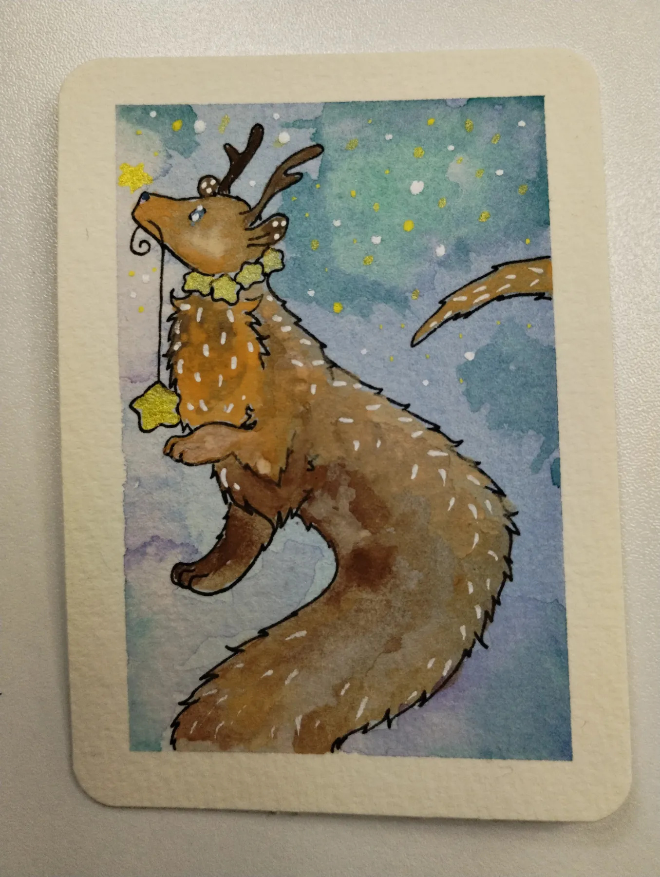 Carried Away aceo art card