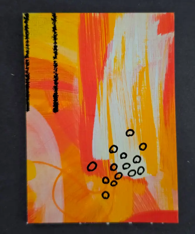ACEO Abstract Original Painting Artist Trading Card OOAK 2.5”x3.5” Mini Art aceo art card