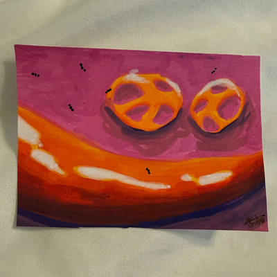 Vegetable Sunset 1/5 aceo art card thumbnail 1