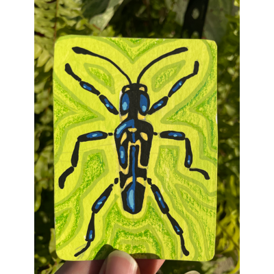 Wasp Beetle aceo art card thumbnail 2
