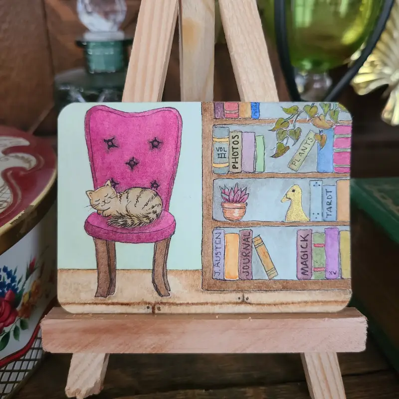 Cozy Cat aceo art card