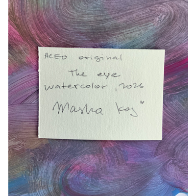 Watercolor eye aceo art card thumbnail 2