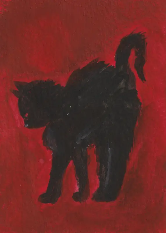 Curious Cat (1/3) aceo art card
