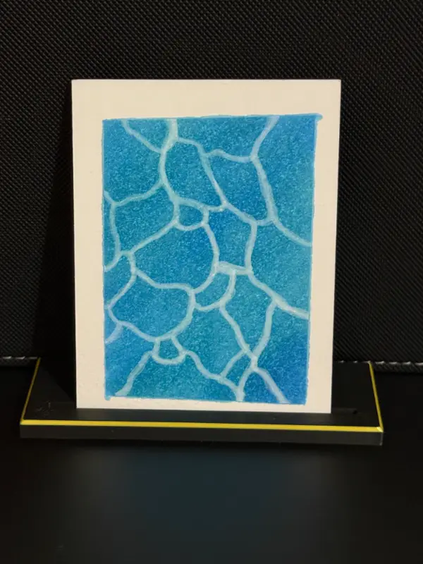 "Above Water" #2/3 Beach to Coral Series Original Mixed Media Art Card aceo art card