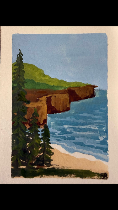 Cliffside aceo art card