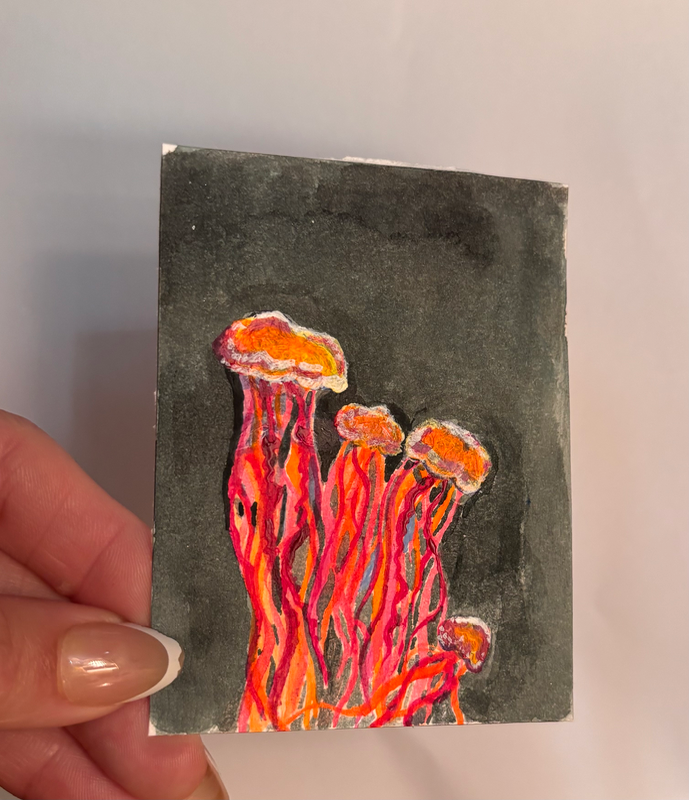 Jellyfish aceo art card