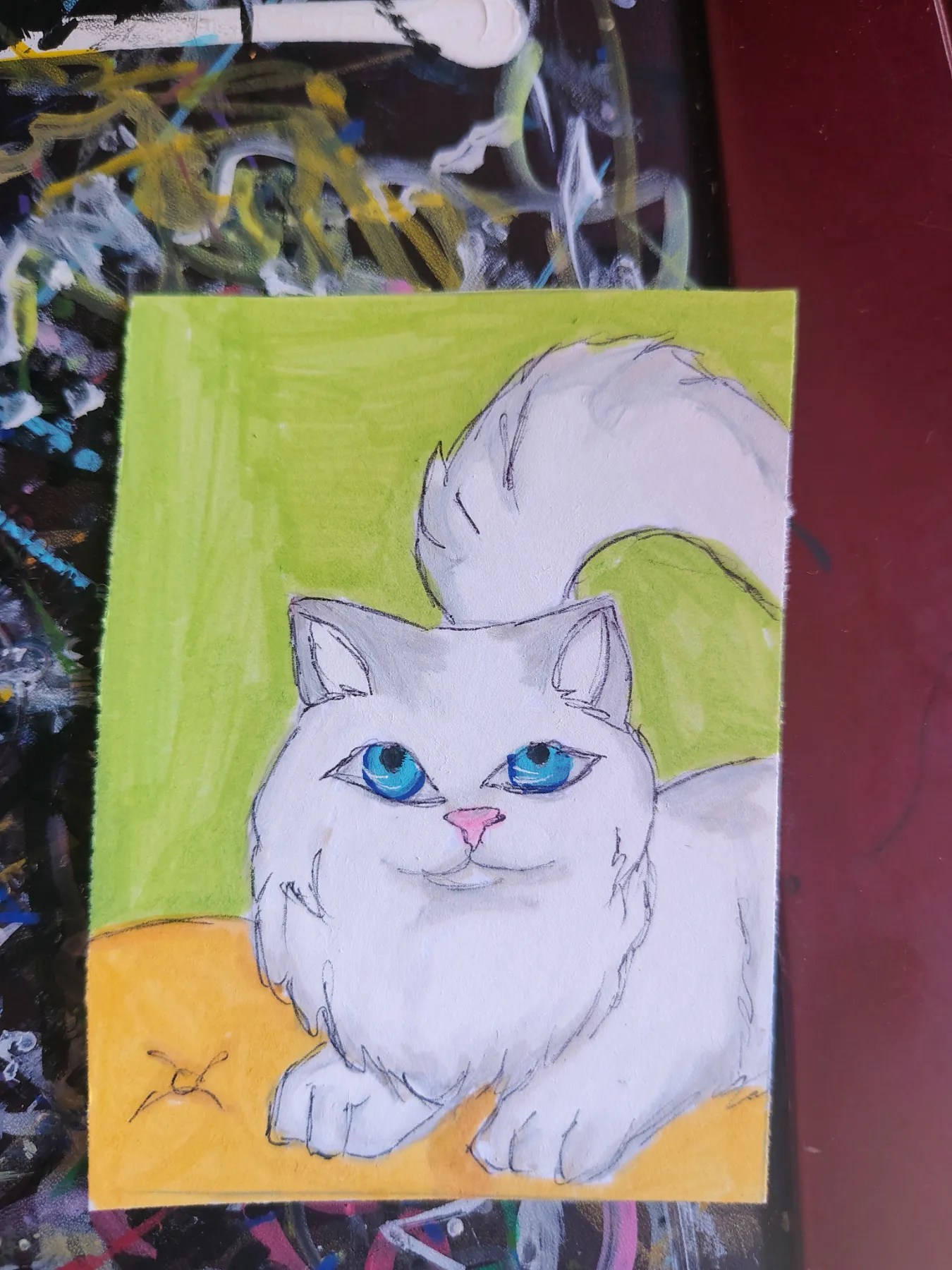 British longhair ninthhouseoracle aceo art card