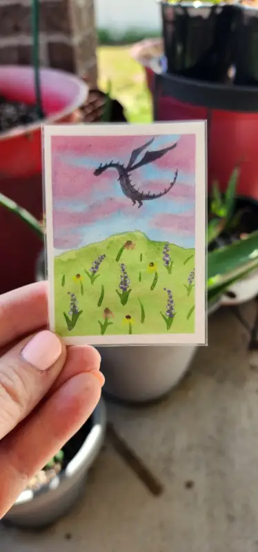 Flyin' Solo aceo art card