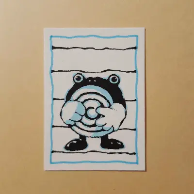 Cerulean Swirl aceo art card thumbnail 1