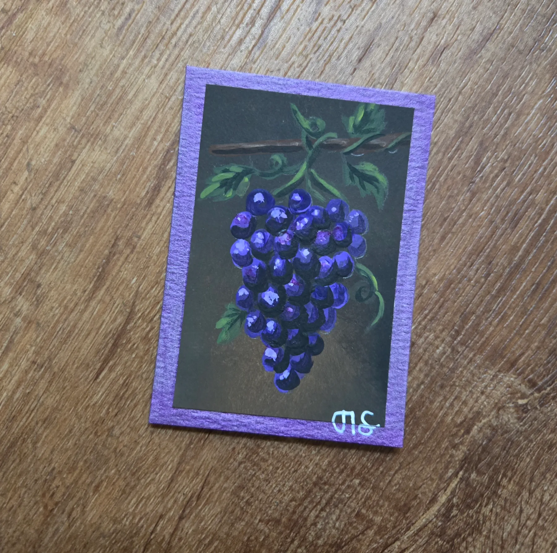 Grapes aceo art card