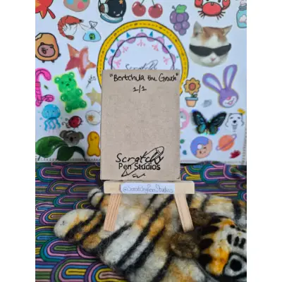 "Bertchula the Grouch" Fan Art, Sesame Street aceo art card thumbnail 2