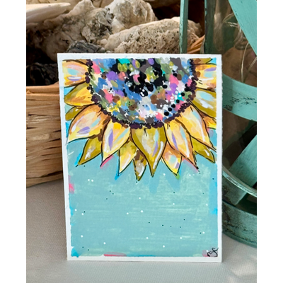 Sunflower Daydreams aceo art card thumbnail 1
