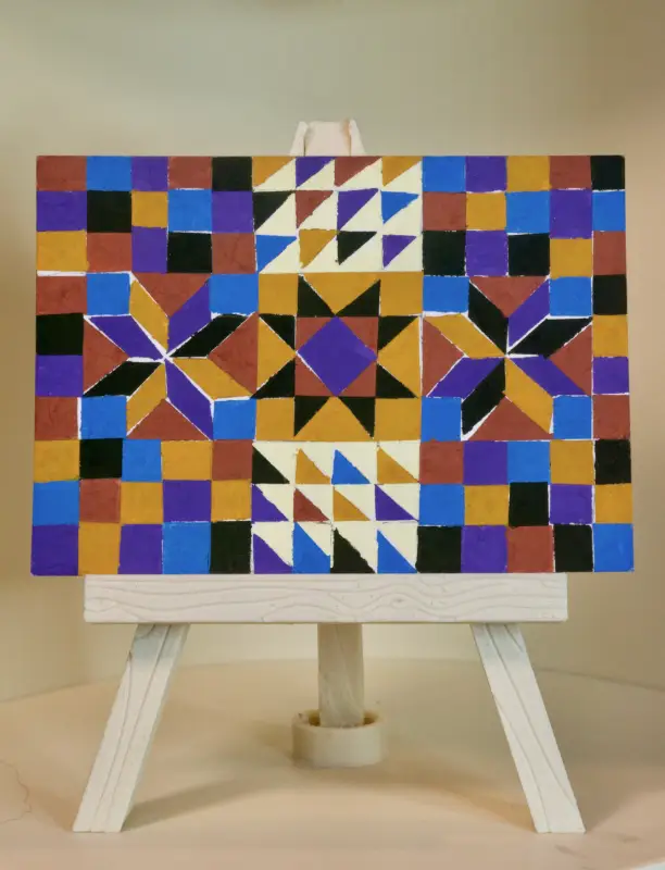 Quilted aceo art card