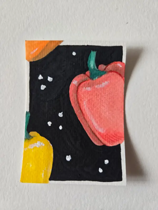 Perfect Peppers aceo art card