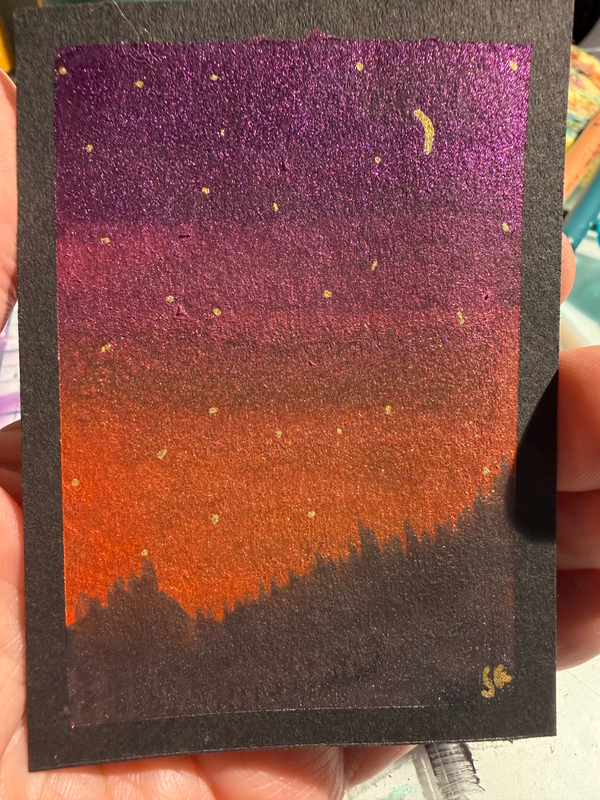 Twilight Ridge aceo art card
