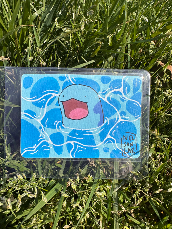 Go For a Swim aceo art card