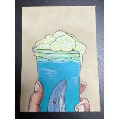 Venti Seafoam Frap aceo art card thumbnail 2