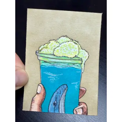Venti Seafoam Frap aceo art card thumbnail 1
